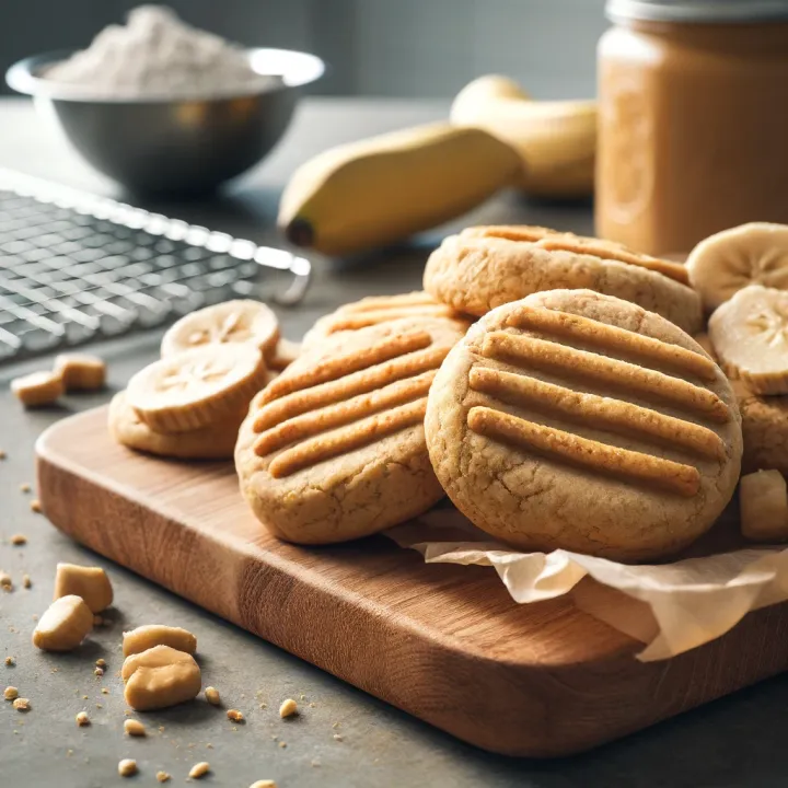 Peanut Butter and Banana Biscuits